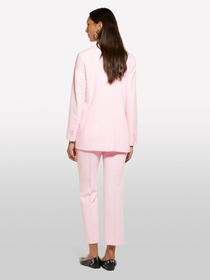Pink formal trousers - women's regular fit trousers - Soft Pink | Sisley image number 3